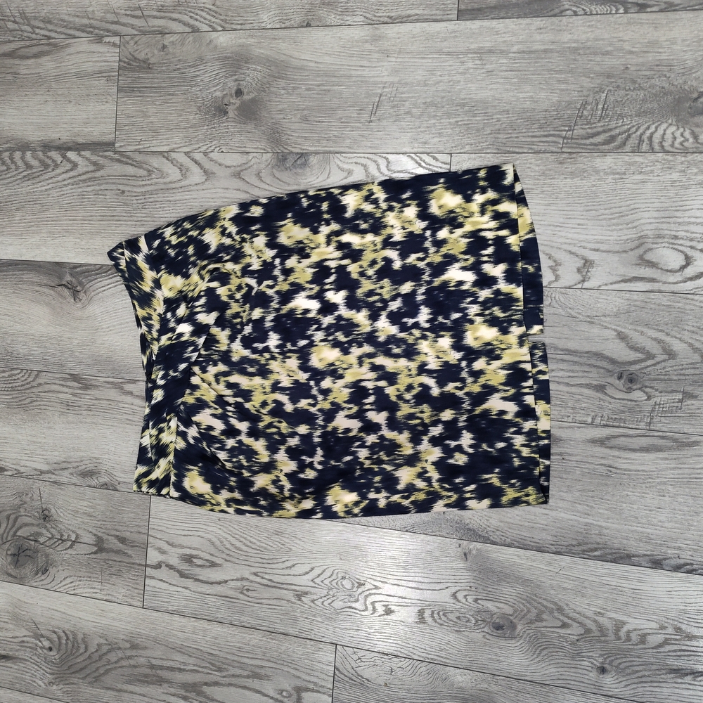 Michael Kors Navy and Yellow Pencil Skirt